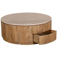 Giga Meubel Salontafel Elan met Lades Marmer Naturel