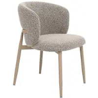 Giga Meubel Eetkamerstoel Varde - Stof - Taupe/Beige - Set van 2