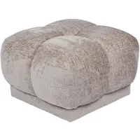 Giga Meubel Poef Timéo - Taupe - Stof - 64x64x41cm