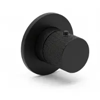 Ivy Aia Nexus Afbouwdeel Inbouw Stopkraan Symmetry - Mat Zwart PED - Kranen, Badkranen, Inbouw Badkranen - 8718835403478