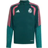 Adidas Real Madrid Trainingstrui 1/4-Zip 2026-2027 Kids Donkergroen Roze Wit