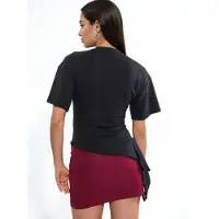 Busem Oversized Crew Neck Drape Blouse