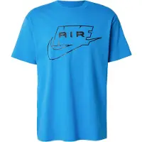 Nike Shirt 'AIR' azuur / zwart