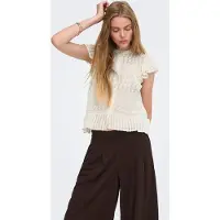 ONLY Gebreid vest 'ONLelki' natuurwit
