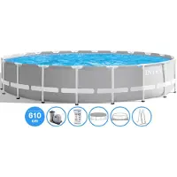 Intex Ø 610 x 132 cm Prism Frame zwembad set rond
