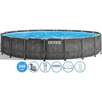Intex 26744GN - Zwembad met grijze Prism-frame constructie (549x122 cm)