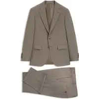 BOSS Tweedelig slim-fit pak van scheerwol