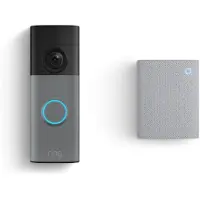 Ring Video Deurbel Batterij (2nd Gen) Video-deurbel Met Ingebouwde Batterij + Bel Speckled Grey