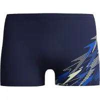 Speedo Medley Logo Aquashort Heren - Strakke Zwemshort Heren - Vormvaste Zwemboxer Heren - Sportzwembroek Heren met Trekkoord - Marine/Blauw - XXL