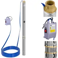 MSW Dompelpomp - 70 mm / 2,75'' - 3800 l/h - 750 W - 20 m kabel / 85 m opvoerhoogte - RVS
