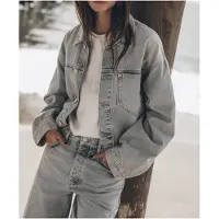 Mikuta The Blue Loose Denim Jacket Maat: XL | Spijkerjassen Outlet | Dames | Blauw