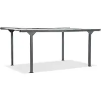 Garden Point Aluminium carport Lombardy 3x5.8 Tuinpunt antraciet