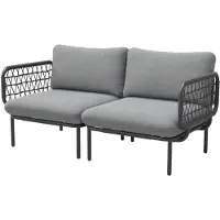 Garden Point Mendoza antraciet modulaire tuinstoel - set van 2 stuks