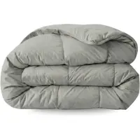 Zelesta Pure Uni Morning Grey 240x200 - Katoenen dekbed zonder overtrek - Wasbaar dekbed - Hoesloos dekbed - 2 in 1 Dekbed met vaste overtrek