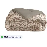 Zelesta Royalbed Sand panter 200x200 - Dekbed zonder overtrek - met Instopstrook - Wasbaar dekbed met Vaste Overtrek - All year zomerdekbed & winterdekbed