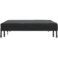vidaXL Tafel Dekking Effen Zwart 112 x 112 x 15 cm Stof