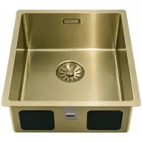 Pure.Sink Comfort PVD Gouden spoelbak 34x40 cm onderbouw, vlakbouw en opbouw PCM3440-60