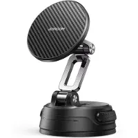 JOYROOM Magnetische Auto Telefoonhouder met Zuignap - Dashboard en Voorruit Bevestiging - Geschikt voor MagSafe - Zwart