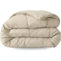 Zelesta Pure Uni Desert Sand 240x200 - Katoenen dekbed zonder overtrek - Wasbaar dekbed - Hoesloos dekbed - 2 in 1 Dekbed met vaste overtrek