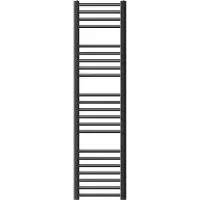 LuxeBath Elektrische badkamerradiator met verwarmingselement 900W 300x1400 mm antraciet recht met zijaansluiting & thermostaat-touchbediening