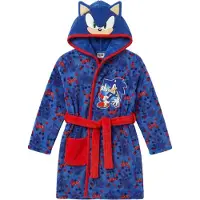 Sonic Badjas - Maat 122/128 - Polyester - Blauw - Badjas kind