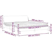 vidaXL Bed met matras "Dover" fluweel donkergroen 180x200 cm