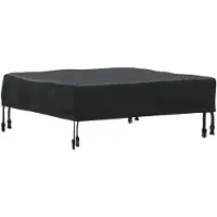 vidaXL Tafel Dekking Effen Zwart 62 x 62 x 15 cm Stof