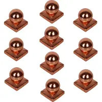 Baumarktplus TRUTZHOLM - Paalkap Koper - 121 mm - Kogel - Afdekkap voor Palen 12x12 cm - Houtbescherming - 10 Stuks Set
