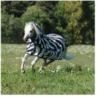 Bucas Vliegendeken Buzz-off Zebra Full Neck - Zebra - 175