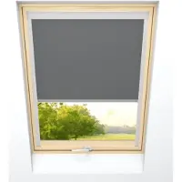 Time4blinds - Dakraam Rolgordijn - Breedte 613mm, Hoogte 795mm - Compatibel met Velux, Compatibel met Fakro - Verduisterend Rolgordijn, Thermisch Rolgordijn, Zonwering voor Dakramen - Antraciet