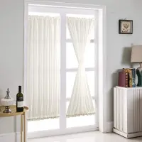 Unyqoos Romantisch Frans Deurgordijn van Zuiver Wit Chiffon voor Stijlvolle Woondecoratie