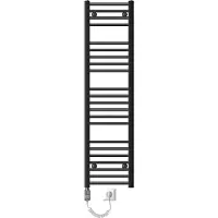 LuxeBath Badkamerradiator Sahara met verwarmingselement 900W 300x1400 mm antraciet recht met zijaansluiting