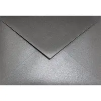 Netuno Metallic (parelmoer) grijze enveloppen A6 - 114 x 162 mm - 25 stuks - NK natgelijmde - 120 gram - Aster Metallic -