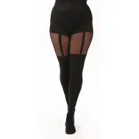 Pamela mann Plus Size panty met jarretel effect zwart female | Maat: 52-54