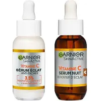 Garnier SkinActive Vitamine C Anti-Vlekken Glansserum 30 ml + Vitamine C Nachtserum Glansbooster 30 ml