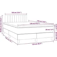 vidaXL Boxspring met matras fluweel donkergroen 120x190 cm