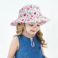 VHV - Zonnehoed kind - Kinderhoed meisjes - Verstelbare bucket hat - UPF 50+ hoed - Voor strand vakantie en buitenspelen