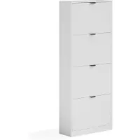 Vicco Schoenklaprek Gizmo, Wit, 59 x 146.6 cm met 4 compartimenten