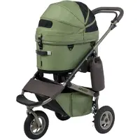 AIRBUGGY DOME 3 Premier Set Regular - Moss Green - Honden buggie - Luxe wandelwagen voor huisdieren