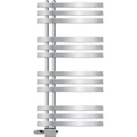 LuxeBath Badkamer radiator middenaansluiting 500x1000 mm chroom met universele aansluitset