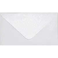 Netuno Metallic (parelmoer) witte enveloppen A8 - 58 x 100 mm - 25 stuks - BK zonder lijm - 120 gram - Aster Metallic -