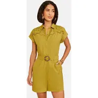 Love & roses Jumpsuit olijfgroen