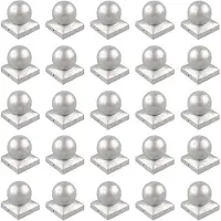 Baumarktplus TRUTZHOLM - Paalkap Gegalvaniseerd - 121 mm - Kogel - Afdekkap voor Palen 12x12 cm - Hekwerk Bescherming - 25 Stuks Set