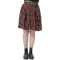 Vixxsin - Gothic Minirok - Heleni Skirt - XS tot XXL - voor Vrouwen - zwart - Maat XXL
