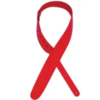 D'Addario 25BL03 Basic Classic Leather Guitar Strap Lederen Gitaarband Rood
