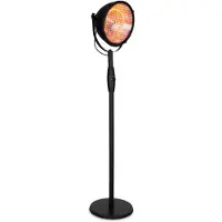 Blumfeldt Terrasverwarmer, Outdoor infrarood-terrasverwarmer staand, Mobiele verwarmer voor terras en wintertuin, CO2-vrije warmtestraler elektrisch, IP55 infraroodstraler, 2100 W