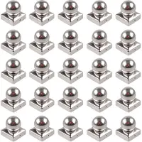 Baumarktplus TRUTZHOLM - Paalkap RVS - 121 mm - Kogel - Afdekkap voor Palen 12x12 cm - Roestvrij Staal - Houtbescherming - 25 Stuks Set