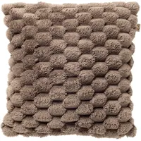 Dutch decor VIVA - sierkussen 45x45 cm - superzacht - 100% gerecycled - greige / taupe - Inclusief binnenkussen - Luxe kussens voor woonkamer & bank
