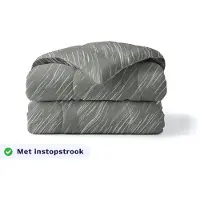 Zelesta Pure Design Mellow Stone 240x200 - Katoenen dekbed zonder overtrek - Met instopstrook - Wasbaar dekbed - Hoesloos dekbed - 2 in 1 Dekbed met vaste overtrek