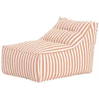 Svea - Sammy ligbed stof - 118x94x83 cm - wit/perzik gestreept